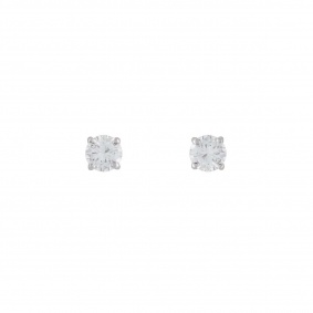 18k White Gold Diamond Stud Earrings